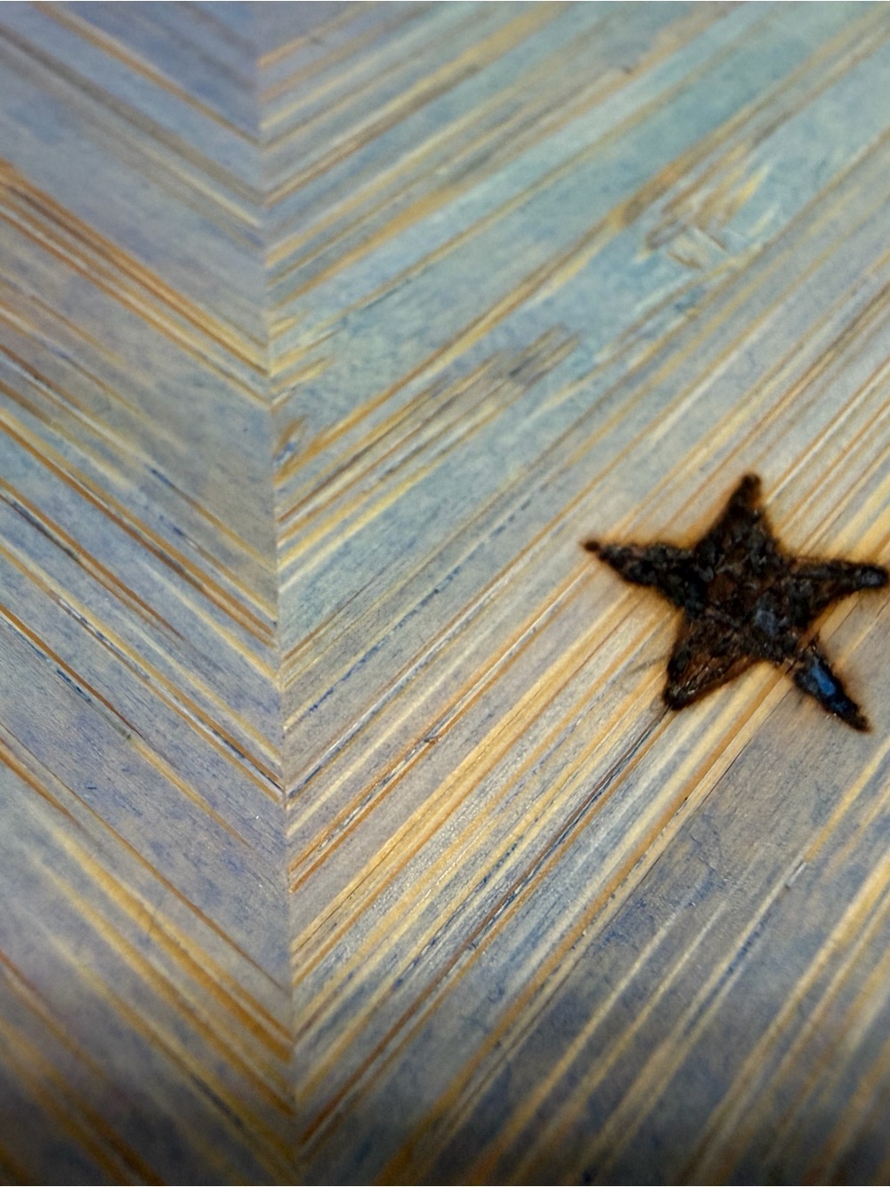 17" Handcrafted Wooden Serving Board - Bamboo Pyrography - Picture 3 of 5